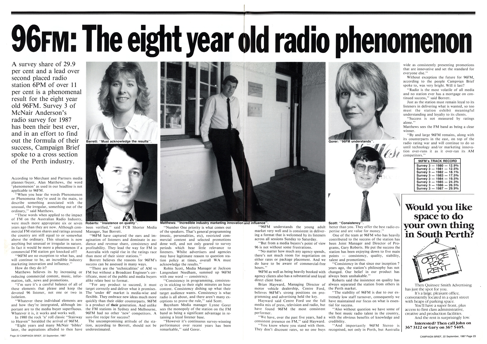 1987.09.22 - 96FM the eight year old radio phenomenon - Campaign Brief WA.png