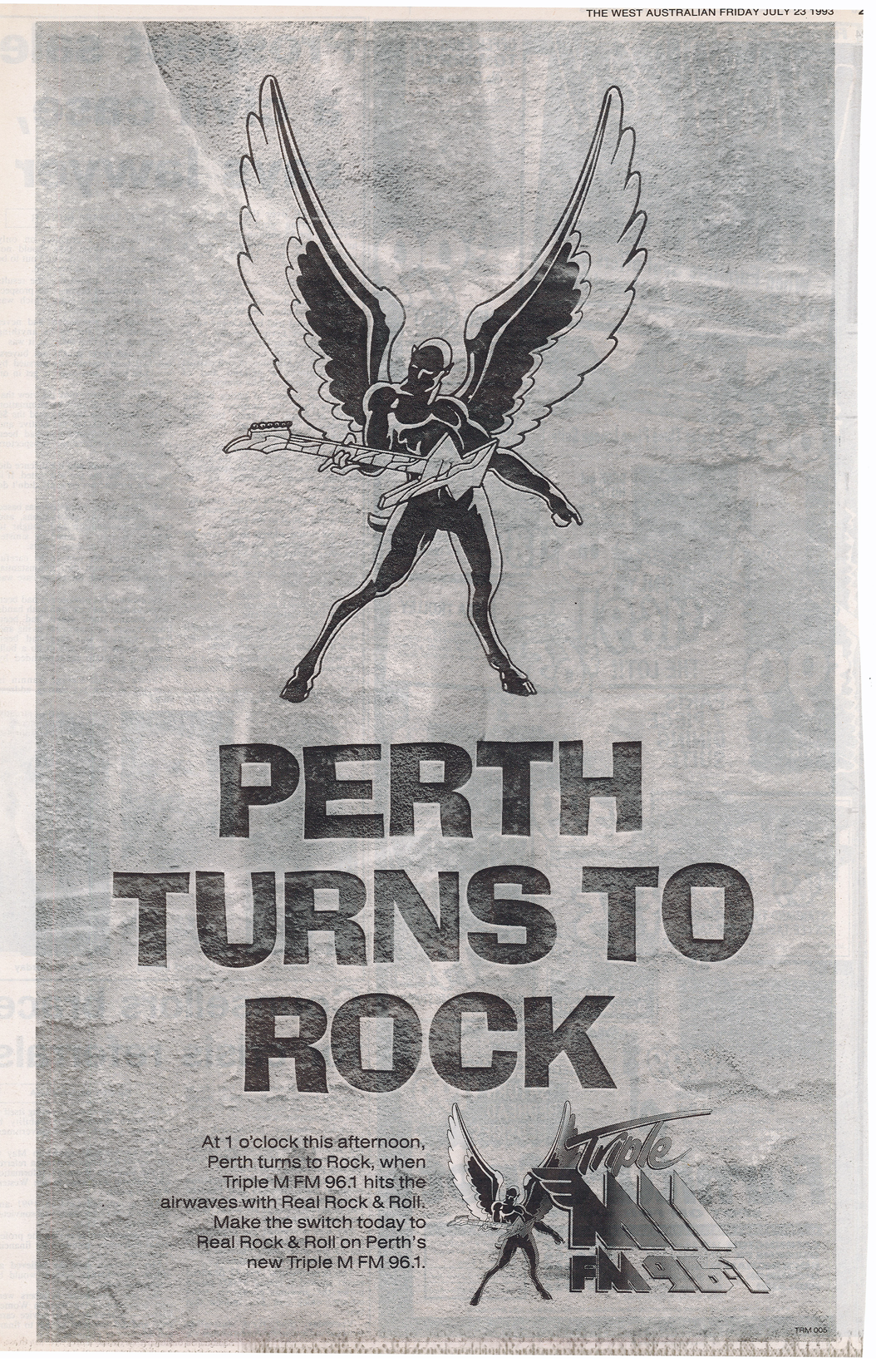 1993.07.23 - Advert - Perth Turns to Rock - Triple M - The West Australian.png