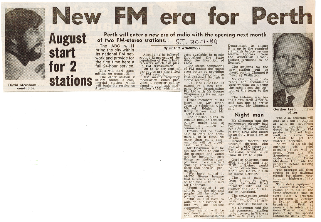 1980.07.20 - Article - New FM Era for Perth - The Sunday Times.png