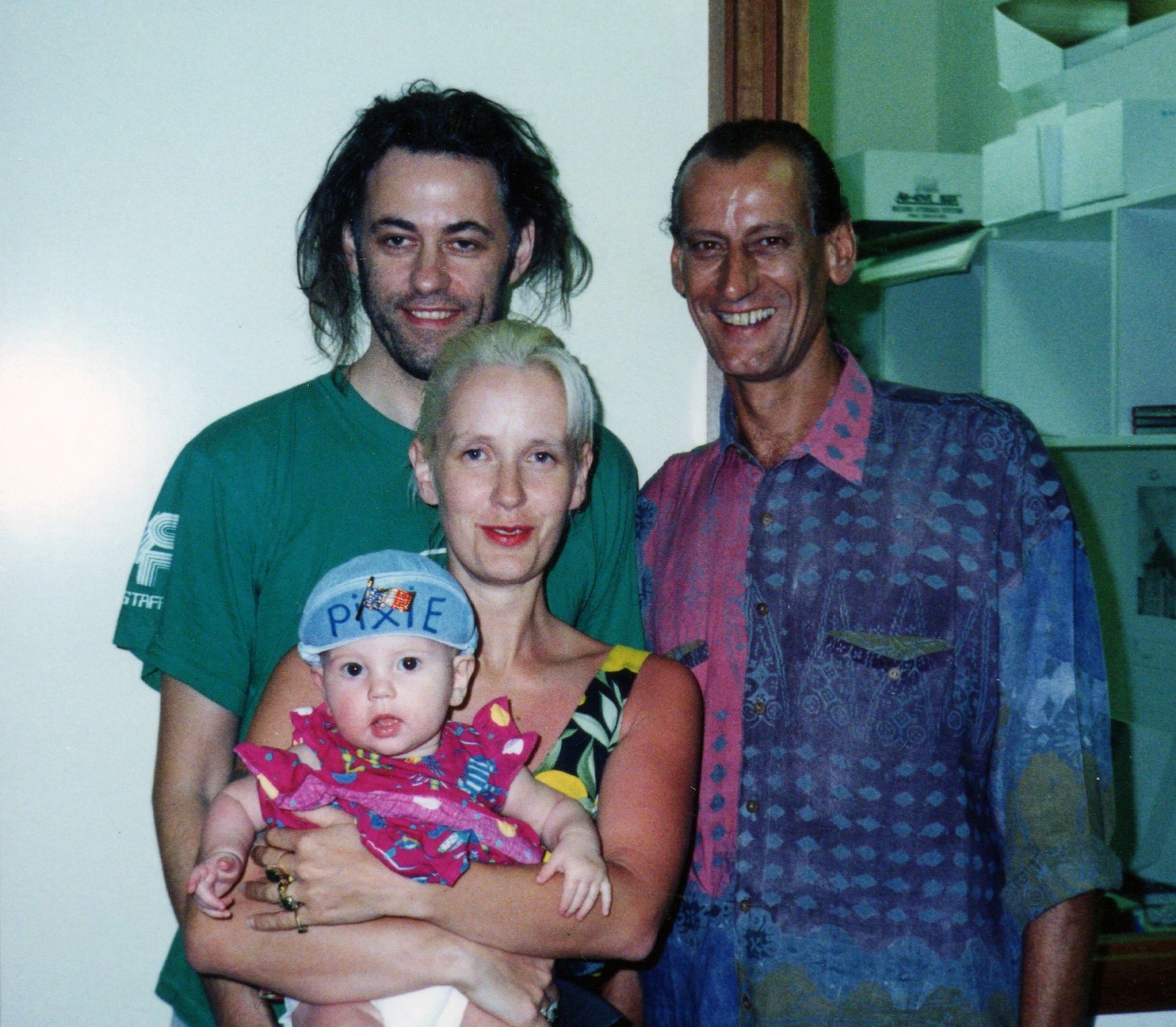 1990.07.xx - Bob Geldof, Paula Yates, Pixie Geldof and Fred Botica - 111 Wellington Street.JPG